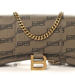 Balenciaga Beige Shoulder Bag with Gold Accents